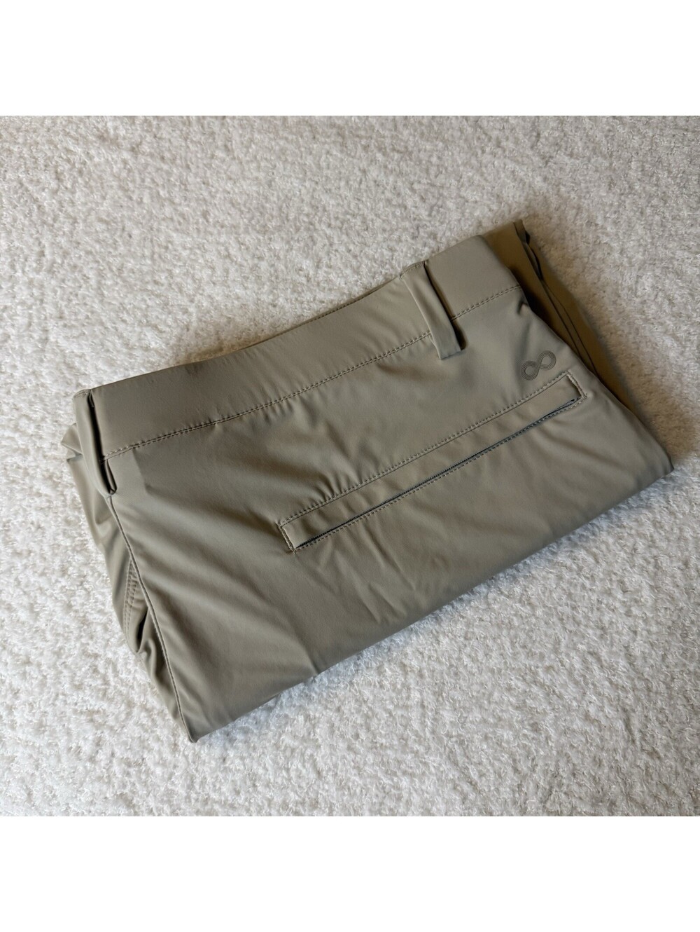 INFINITY Linear Flex Shorts Men's Size 40 Beige Preppy Stretch Golf Nylon Sports